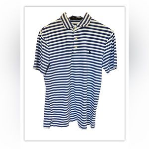 Polo Ralph Lauren Men's Shirt Small S Blue Navy White Pony Casual Rugby